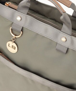LA BAGAGERIE チャーム付き　ナイロンリュック グレー