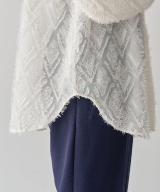 Green Parks Ｏ．フサフサ２ｗａｙボウタイブラウス Off White