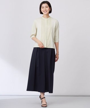 J.PRESS LADIES 【WEB限定カラーあり・洗える】トリコットジャージー フレアーパンツ ネイビー系