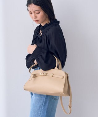 YECCA VECCA 【story.】ベルトハンドバッグ Light Beige