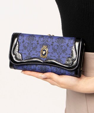 ANNA SUI リーブル 口金長財布 パープル