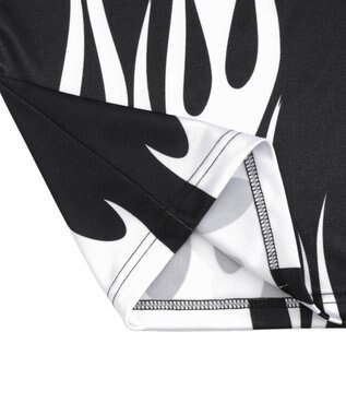 WEGO 【ユニセックス着用ITEM】ファイヤーパターンゲームロゴT（長袖） ブラック