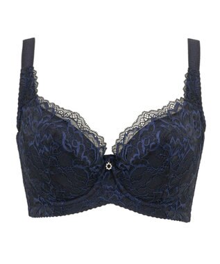 BRADELIS New York 【BRADELIS New York/コンパクト補整】サポートバックラインブラ23S1 グラマーさん向け 脇や背中をスッキリさせる補正ブラ ネイビー