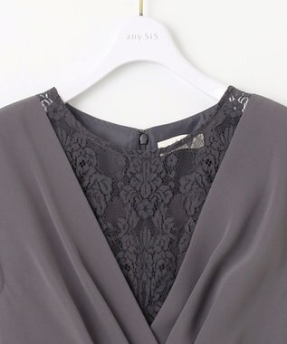 ANY SIS 【Lily Calin】カシュクールタック ドレス スレート