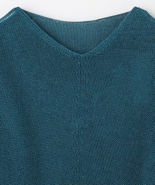 ANY 【洗濯機可能】ドライタッチニットプルオーバー グリーン