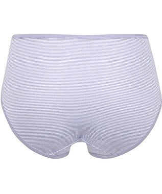 Wing ショーツ 綿混(身生地部) ここちよいフィット感 ムレにくい(身生地部) 【デイリーフィット 綿混ボーダー】 はきこみ丈ふつう EC2650 ウイング／ワコール パープル