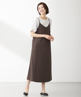 J.PRESS LADIES 【接触冷感・UVケア】コンパクトコットンスムース ツイストスリーブ カットソー ライトグレー系