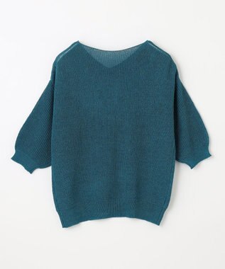 ANY 【洗濯機可能】ドライタッチニットプルオーバー グリーン