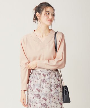 ANY SIS 【洗える】Ｖネックセンターポイント ニット アイボリー