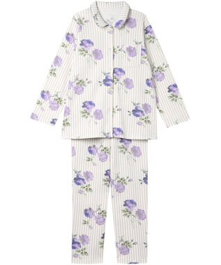 Wing パジャマ 綿100%(本体肌側) あったか 3Lまで対応 大きいサイズ 長袖 長ズボン 冬 レディース EP6023 ウイング／ワコール