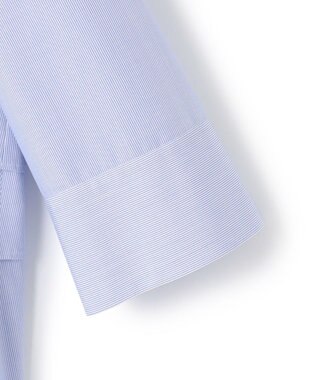 ICB 【WEB限定・洗える】クリーンブロード クロップドシャツ ブルーストライプ系