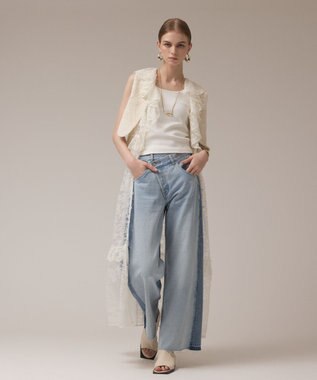 GRACE CONTINENTAL フリルカラーレースワンピース