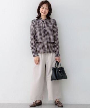 組曲 シュットクロスワイド パンツ サンドベージュ系