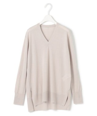 ICB 【洗える】コンパクトウール Vネックプルオーバー トープ系