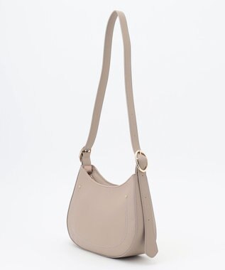 ANY SIS ハーフムーンラウンド ショルダー バッグ グレージュ