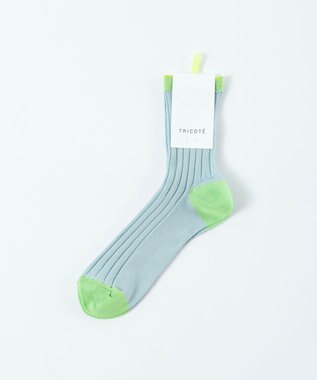 TRICOTE [MENSサイズ登場]　シースルーリブソックス 42GREEN