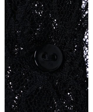 earth music&ecology ポコポコレースブラウス Black