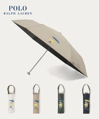  【 遮光率100％/遮熱/UV/軽量】POLO RALPH LAUREN（ポロ ラルフローレン）晴雨兼用日傘  レインベア  折りたたみ傘