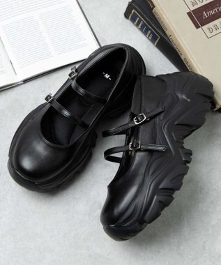 WEGO 2WAYベルトシューズ ブラック