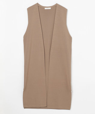 ANY 【洗濯機可/接触冷感】クールタッチニットジレ モカ