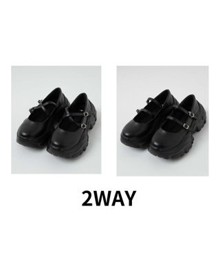 WEGO 2WAYベルトシューズ ブラック