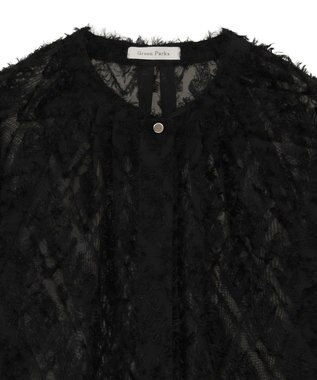 Green Parks Ｏ．フサフサ２ｗａｙボウタイブラウス Black