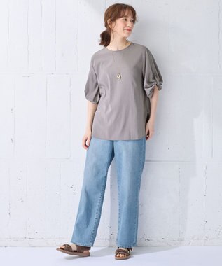 ANY 【洗濯機可能/接触冷感/UVケア】清涼リラックスブラウス グレー