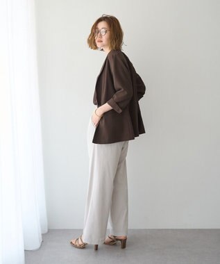 YECCA VECCA 【UVカット/接触冷感/遮熱】イージーワイドパンツ Light Beige