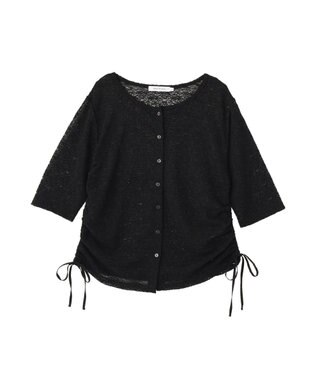 AMERICAN HOLIC レース5分袖カーディガン Black