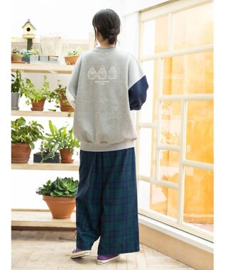 CRAFT STANDARD BOUTIQUE コーデュロイワイドイージーパンツ Check Navy