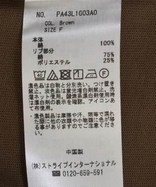 CRAFT STANDARD BOUTIQUE ワンポイント刺繍長袖チュニック Brown