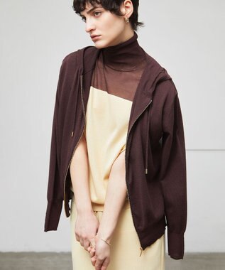 BEIGE， 【洗える】CARNOT / ニットパーカー Ecru