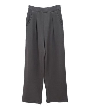 Green Parks タック入り裏起毛スウェットパンツ Charcoal Gray