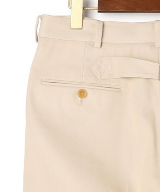J.PRESS MEN 【J.PRESS ORIGINALS】Cotton Polyester Drill New Piped Stem Slacks / Big Back Belt / Japan Made ベージュ系
