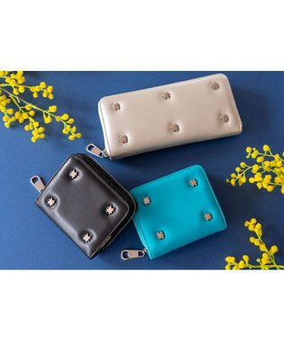 tsumori chisato CARRY スター ラウンドファスナー2つ折り財布 ブラック