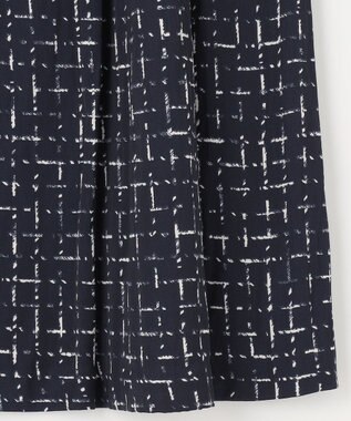 自由区 【セットアップ対応・ウエストゴム】スクラッチチェックプリント スカート ネイビー系5