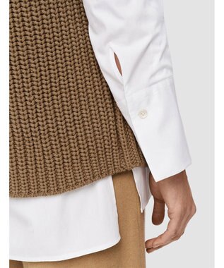 JOSEPH ミクスドメディアニット　コンビネーションベスト Oak/White