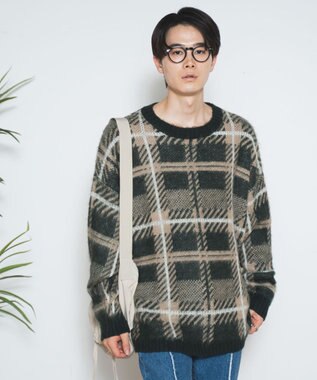 WEGO モヘアライク総柄BIGプルオーバー 柄1