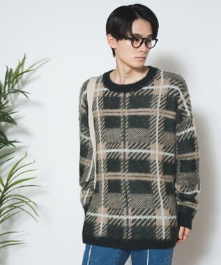 WEGO モヘアライク総柄BIGプルオーバー 柄1