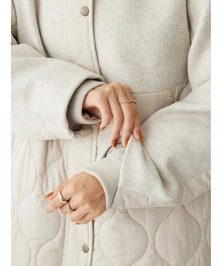 CRAFT STANDARD BOUTIQUE キルティング切替フードコート Beige