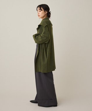 CRAFT STANDARD BOUTIQUE ビックカラーコーディガン Khaki