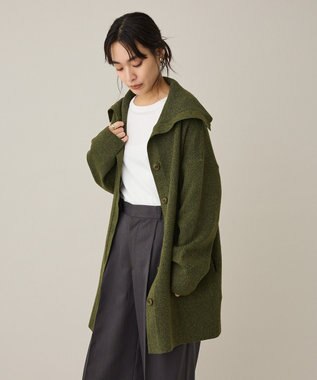 CRAFT STANDARD BOUTIQUE ビックカラーコーディガン Khaki