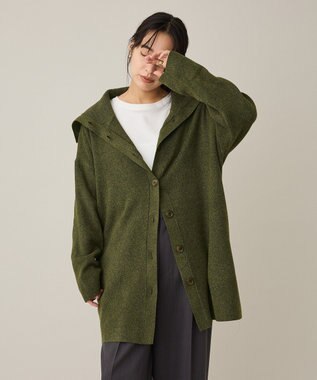 CRAFT STANDARD BOUTIQUE ビックカラーコーディガン Khaki