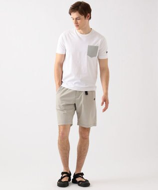 JOSEPH ABBOUD MOUNTAIN スラブシャンブレーストレッチ ショートパンツ アイボリー系