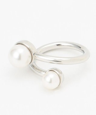 J.PRESS LADIES 【WEB限定】 2WAY パール スカーフ リング シルバー系