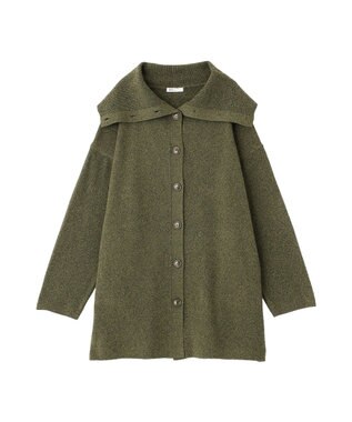 CRAFT STANDARD BOUTIQUE ビックカラーコーディガン Khaki