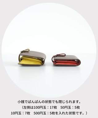 Atelier nuu 日本製 本革 バイカラーnoble 二つ折れウォレット グレージュ×イエロー