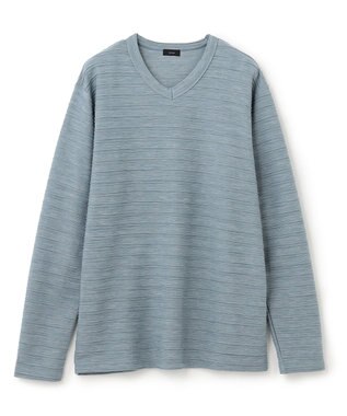 JOSEPH HOMME ストームリップル Vネックカットソー ダルブルー系