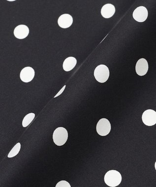 uncrave ポルカドット シルクスカーフ ブラック×ホワイト