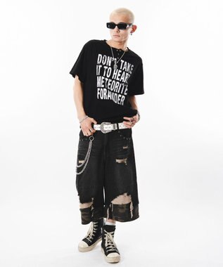 WEGO 【ユニセックス着用ITEM】ビッグロゴスラブヘンリーネックT（SS） ブラック